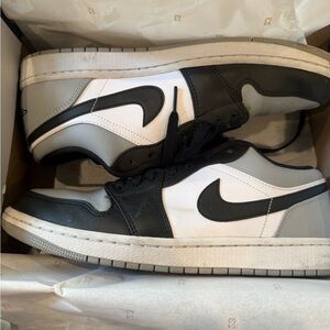 Jordan Men’s Low-Top Sneakers in Black, White & Gray